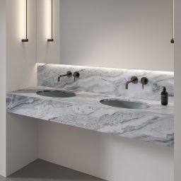 Omnires Shell M+ umywalka 48x31 cm owalna podblatowa ash grey mat SHELL480UPAG