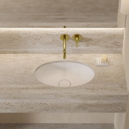 Omnires Shell M+ umywalka 48x31 cm owalna podblatowa biały mat SHELL480UPBM