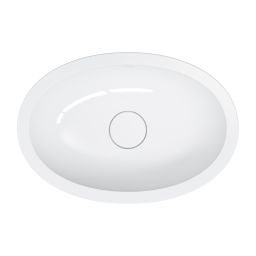 Omnires Shell M+ umywalka 48x31 cm owalna podblatowa biały połysk SHELL480UPBP