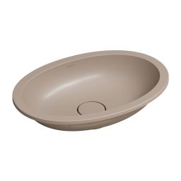 Omnires Shell M+ umywalka 48x31 cm owalna podblatowa dune beige mat SHELL480UPDB