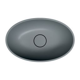Omnires Shell M+ umywalka 50x32 cm owalna podblatowa ash grey mat SHELL500UNAG