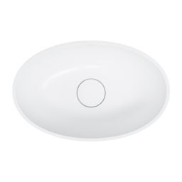 Omnires Shell M+ umywalka 50x32 cm owalna nablatowa biały mat SHELL500UNBM