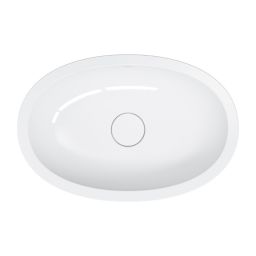 Omnires Shell M+ umywalka 54x34 cm owalna podblatowa biała SHELL540UPBP