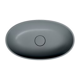 Omnires Shell M+ umywalka 60x35 cm owalna nablatowa ash grey SHELLUNAG
