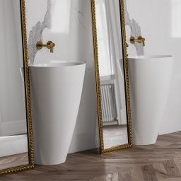 Omnires Siena M+ umywalka 55x43 cm owalna wolnostojąca biała SIENAUWBOBP