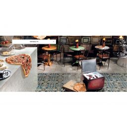 Peronda Fs dekor ścienno-podłogowy 45x45 cm beżowa-biała-brązowa-ceglasta-mix kolorów