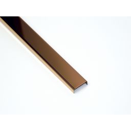Profil Decor listwa do glazury 3x270 cm stal nierdzewna brązowy poler