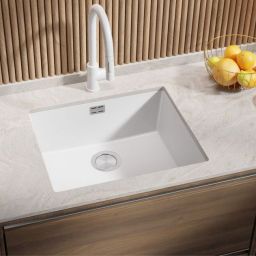 Primagran Londyn 60 XXL zlewozmywak granitowy 52x43 cm biały ML6KW-X0#P