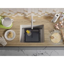 Primagran Wenecja XL zlewozmywak granitowy 56x44 cm biały O_OW6KW-001