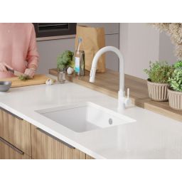 Primagran Wenecja XL zlewozmywak granitowy 56x44 cm biały O_OW6KW-001