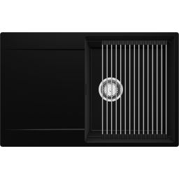 Primagran San Francisco XXL 780-50 Level zlewozmywak granitowy 78x50 cm czarny O_OHFKC-001