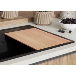 Primagran Oslo 60 Pocket Multilevel zlewozmywak granitowy 58x53 cm czarny O_OOLKC-001