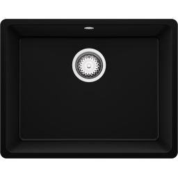 Primagran Wenecja XL 60 Easy zlewozmywak granitowy 56x44 cm czarny O_OW6KC-001