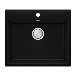 Primagran Ryga XL 60 zlewozmywak granitowy 58x50 cm czarny O_OYRKC-001