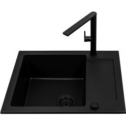 Pyramis Mido zlewozmywak z baterią czarny 070167602BT