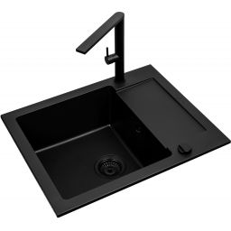 Pyramis Mido zlewozmywak z baterią czarny 070167602BT