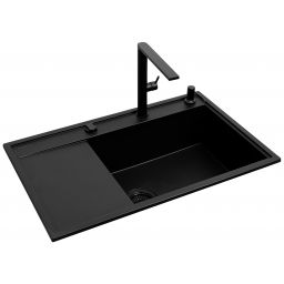 Pyramis Camea zlewozmywak z baterią czarny 070168502BT