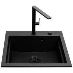 Pyramis Siros zlewozmywak z baterią czarny 070169002BT