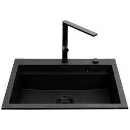 Pyramis Siros zlewozmywak z baterią czarny 070177802BT