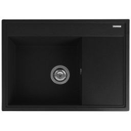 Pyramis Camea zlewozmywak granitowy 68x50 cm czarny 070223211