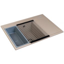 Pyramis Camea zlewozmywak granitowy 68x50 cm beż piaskowy 070223411