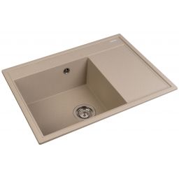 Pyramis Camea zlewozmywak granitowy 68x50 cm beż piaskowy 070223411