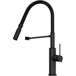 Quadron Gemma bateria kuchenna stojąca z wyciąganą wylewką pure carbon/czarna 3623501_BLM