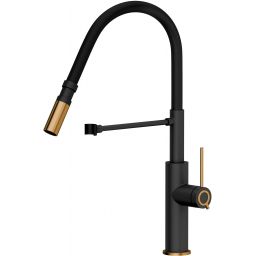 Quadron Gemma bateria kuchenna stojąca z wyciąganą wylewką pure carbon/miedziana 3623501_BLMPVDC1