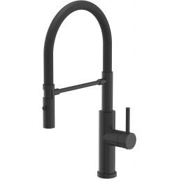 Quadron Andy bateria kuchenna stojąca z wyciągną wylewką pure carbon/czarna 3623523_BLM