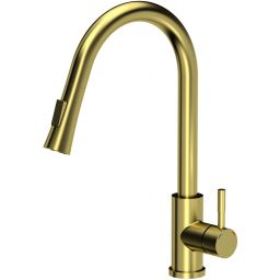 Quadron Julia bateria kuchenna stojąca z wyciąganą wylewką złota 3673500PVDG1