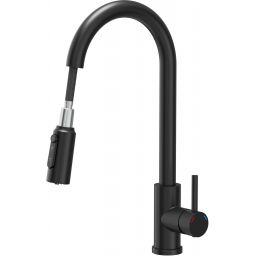 Quadron Cindy bateria kuchenna do filtra wody stojąca czarna 52140BLM