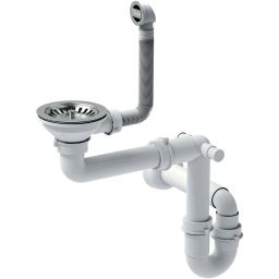 Quadron Save Space syfon zlewozmywakowy stalowy 12GR3-P2B-BS1