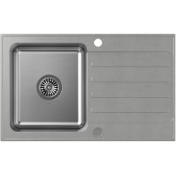 Quadron Kenneth 111 zlewozmywak granitowo-stalowy 78x48 cm silver stone/stalowy FUS_K7848SZ