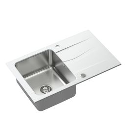 Quadron Michael 111 zlewozmywak granitowo-stalowy 78x48 cm alabaster/stalowy FUS_M7848BI