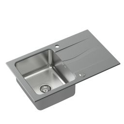 Quadron Michael 111 zlewozmywak granitowo-stalowy 78x48 cm concrete/stalowy FUS_M7848SZ