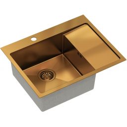 Quadron Russel 116 zlewozmywak stalowy 62x48 cm wpuszczany miedziany HB7911PVDBSC1