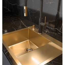 Quadron Russel 116 zlewozmywak stalowy 62x48 cm wpuszczany miedziany HB7911PVDBSC1