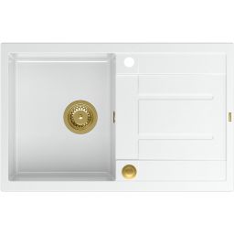 Quadron Morgan 111 zlewozmywak 78x50 cm GraniteQ snow white HB8203U1-G1_P2O