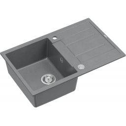 Quadron Morgan 111 zlewozmywak 78x50 cm GraniteQ wpuszczany silver stone/stalowy HB8203U5-BS_P2O