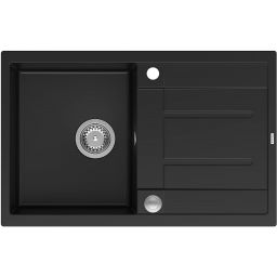 Quadron Morgan 111 zlewozmywak 78x50 cm wpuszczany GraniteQ pure carbon/stal HB8203U7-BS_P2O