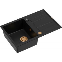 Quadron Morgan 111 zlewozmywak 78x50 cm wpuszczany GraniteQ pure carbon/miedź HB8203U7-C1_P2O