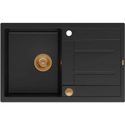 Quadron Morgan 111 zlewozmywak 78x50 cm wpuszczany GraniteQ pure carbon/miedź HB8203U7-C1_P2O