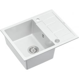 Quadron Morgan 116 zlewozmywak 62x50 cm wpuszczany GraniteQ snow white/stal HB8210U1-BS_P2O