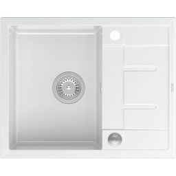 Quadron Morgan 116 zlewozmywak 62x50 cm wpuszczany GraniteQ snow white/stal HB8210U1-BS_P2O