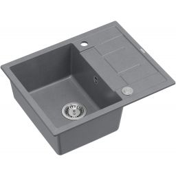 Quadron Morgan 116 zlewozmywak 62x50 cm wpuszczany GraniteQ silver stone/stal HB8210U5-BS_P2O