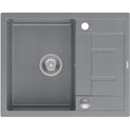 Quadron Morgan 116 zlewozmywak 62x50 cm wpuszczany GraniteQ silver stone/stal HB8210U5-BS_P2O