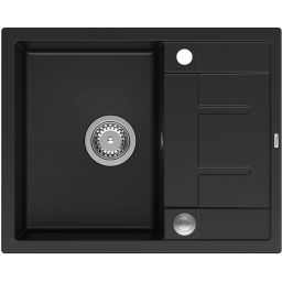 Quadron Morgan 116 zlewozmywak 62x50 cm wpuszczany GraniteQ pure carbon/stal HB8210U7-BS_P2O