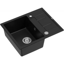 Quadron Morgan 116 zlewozmywak 62x50 cm wpuszczany GraniteQ pure carbon/stal HB8210U7-BS_P2O