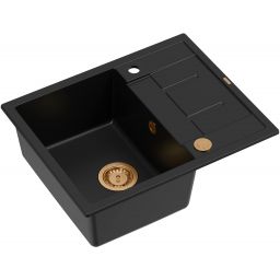 Quadron Morgan 116 zlewozmywak 62x50 cm wpuszczany GraniteQ pure carbon/miedź HB8210U7-C1_P2O