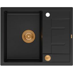 Quadron Morgan 116 zlewozmywak 62x50 cm wpuszczany GraniteQ pure carbon/miedź HB8210U7-C1_P2O